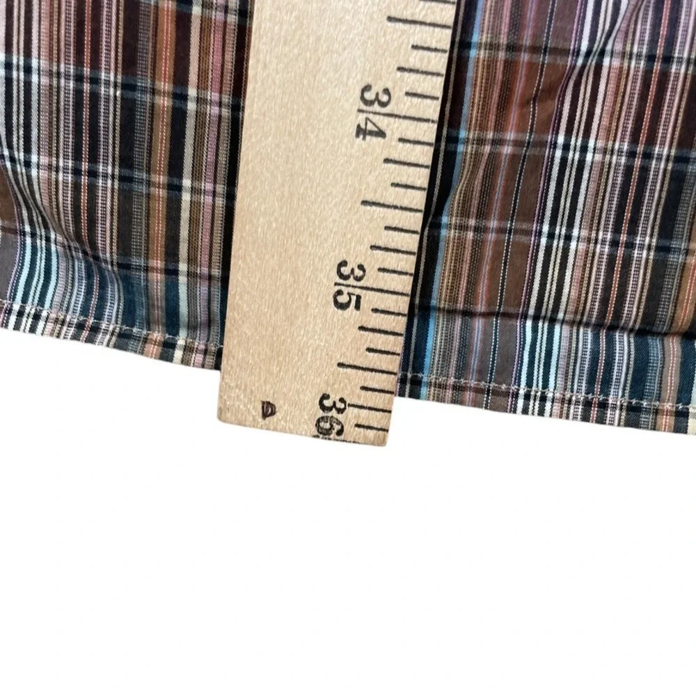 Ermenegildo Zegna Shirt Men's 3XB Multicolor Plaid Long Sleeve Made in Italy EUC